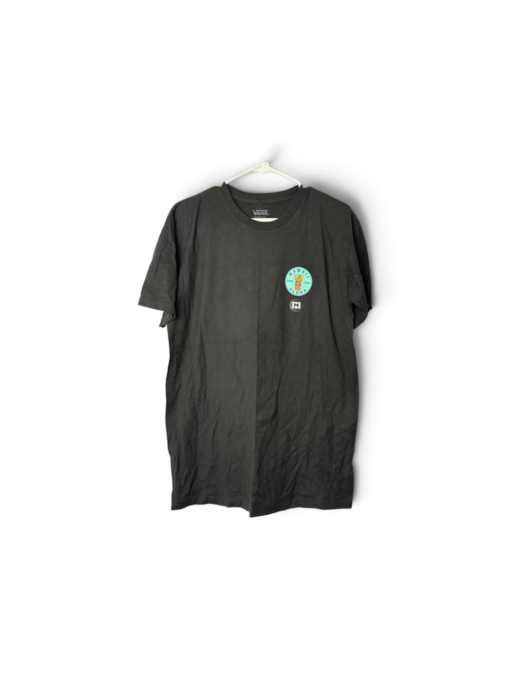 Vans NWT Tee Shirt Mens Medium Black Off The Wall Hawaii Tiki Graphic Skater